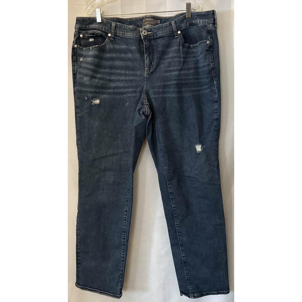 Torrid Size‎ 20T 40x31 Boyfriend Straight Leg Distressed Ripped Vtg Jeans